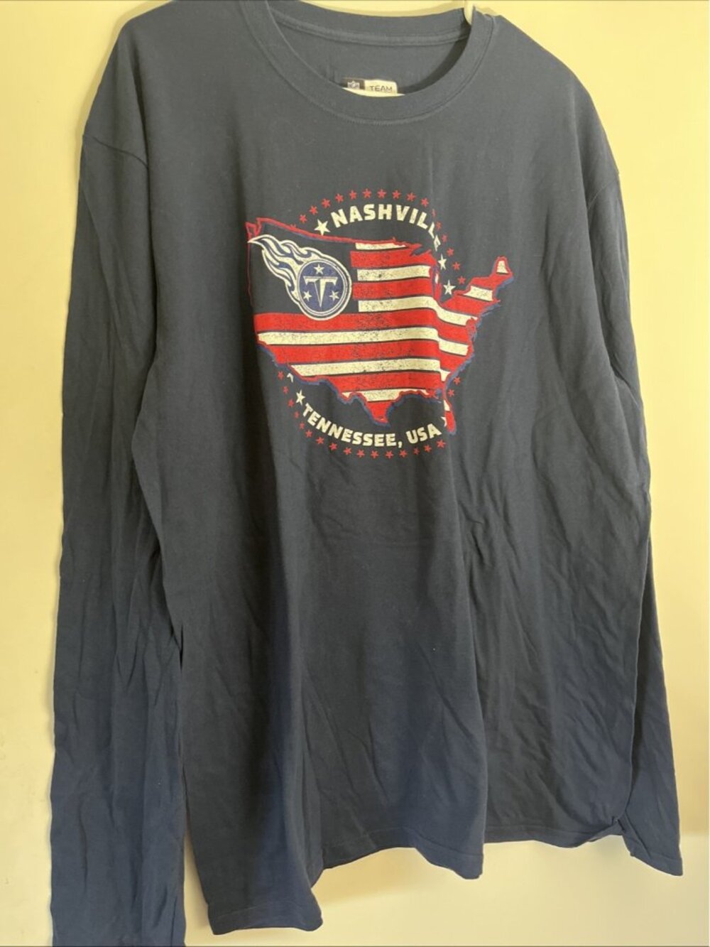 NFL Tennessee Titans Long Sleeve Navy XL NWOT America Shirt